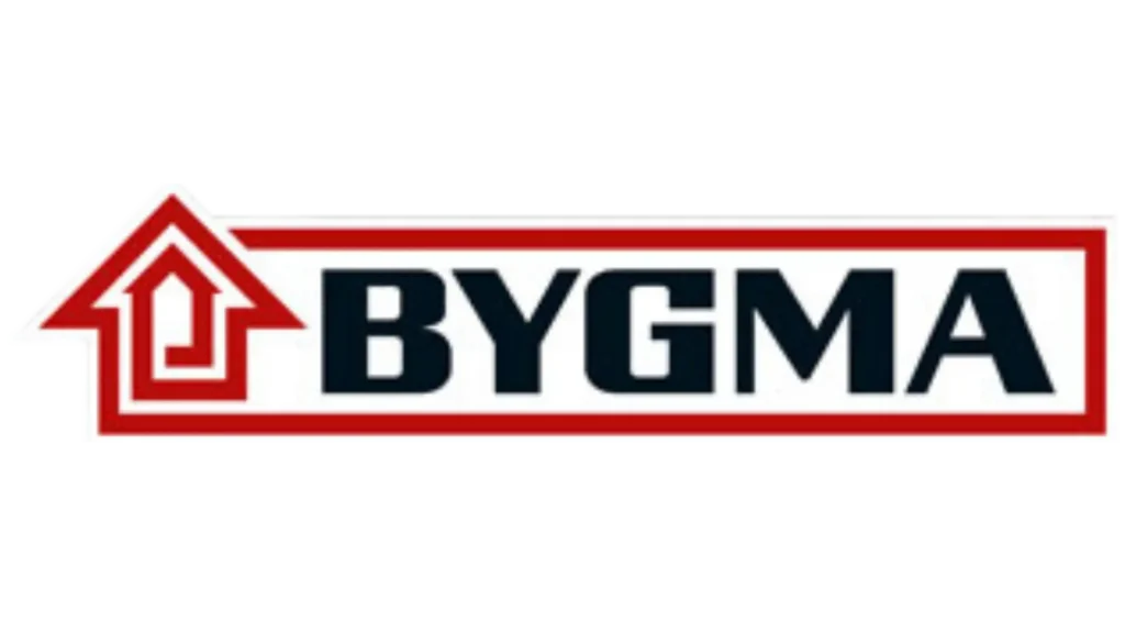Bygma logo med Murermester Mikkel Green, professionel murerarbejde.